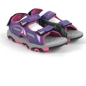 Girls Sport Sandals Kamik Kids 7 Purple Pink Fx Leather Velcro Open Toe Shoes
